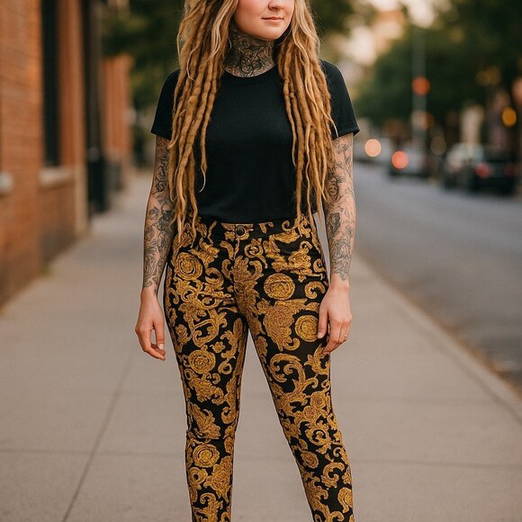 VINTAGE Y2K HOT KISS Skinny Animal Print Jeans 28 Lily 28x30 Luxe Vibe Stretch - Picture 3 of 13